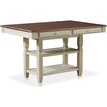 glendale white  pc counter height dining room   