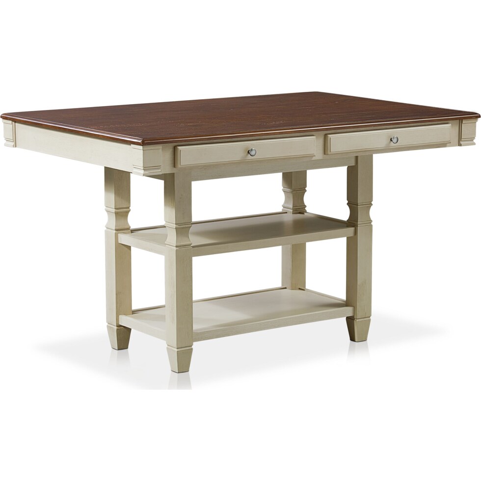 glendale white  pc counter height dining room   