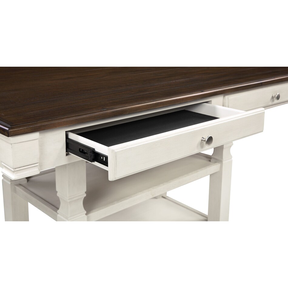 glendale white  pc counter height dining room   