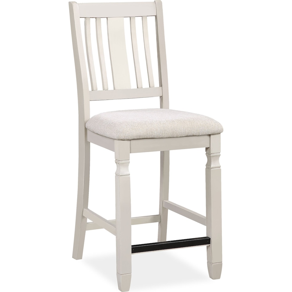 glendale white counter height stool   