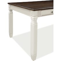 glendale white dining table   