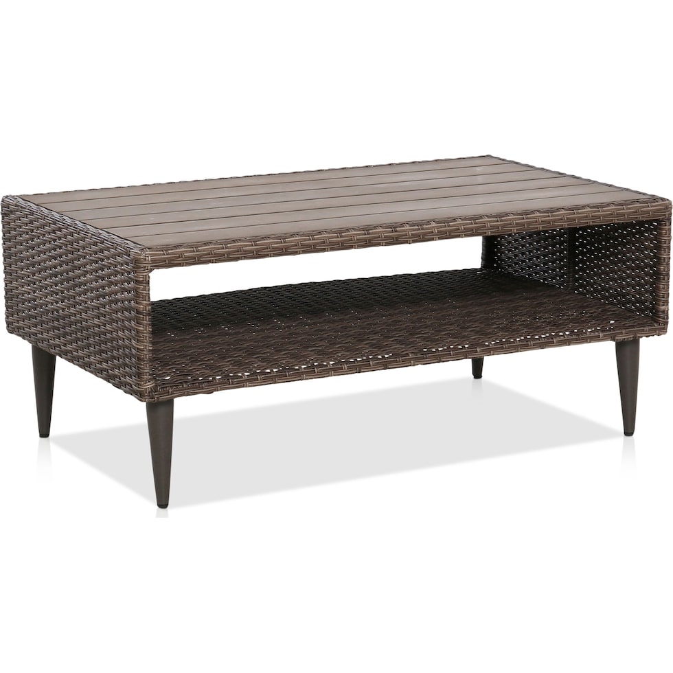 gleneden dark brown outdoor coffee table   