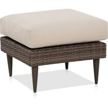 gleneden dark brown outdoor ottoman   