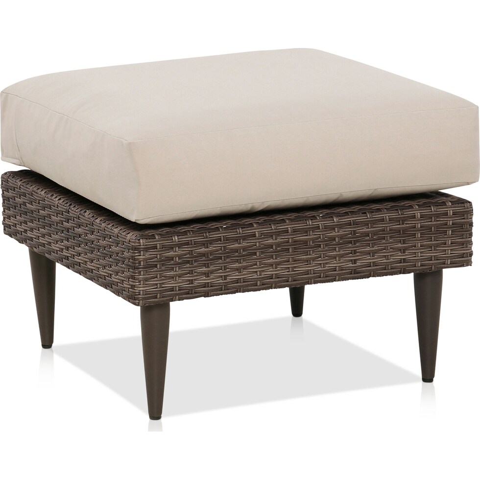gleneden dark brown outdoor ottoman   