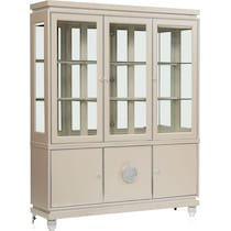 glimmering heights dining white buffet and hutch   