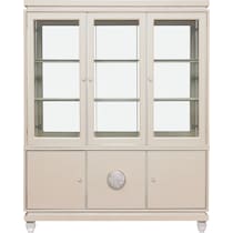 glimmering heights dining white buffet and hutch   