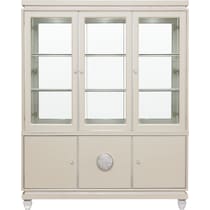 glimmering heights dining white buffet and hutch   