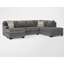 glynn cove gray sectional   