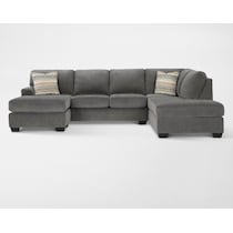glynn cove gray sectional   