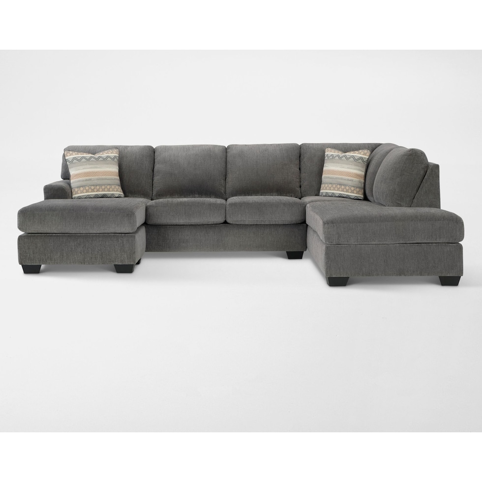 glynn cove gray sectional   