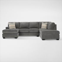 glynn cove gray sectional   