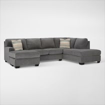 glynn cove gray sectional   