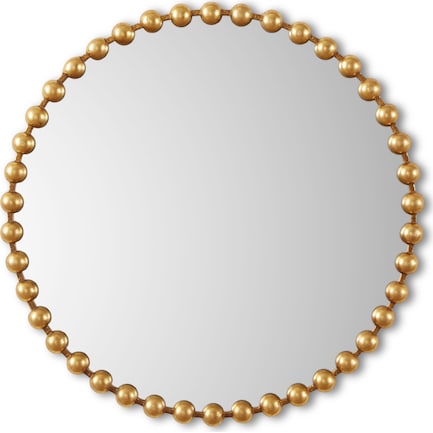Gold Button Wall Mirror