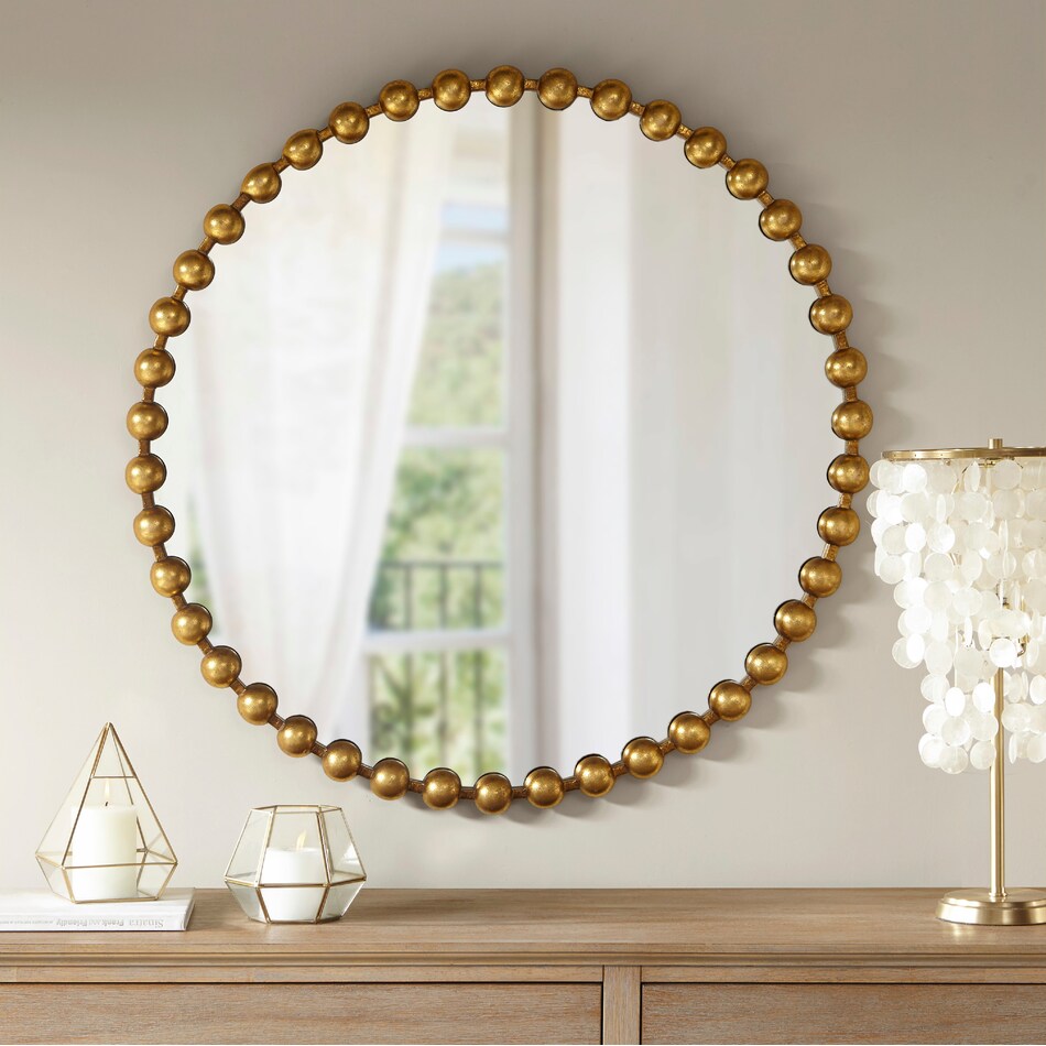 gold button gold mirror   