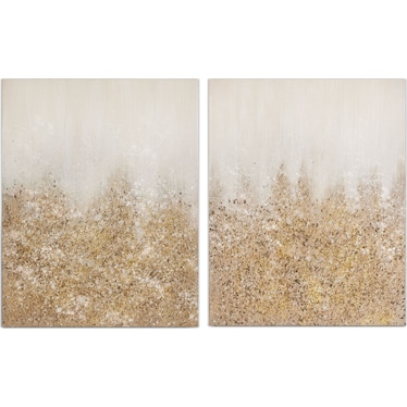 Gold Glimmer 2-Piece 28'' x 22'' Wall Art Set