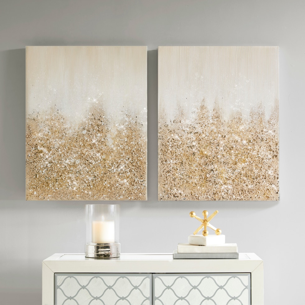 gold glimmer gold wall art   