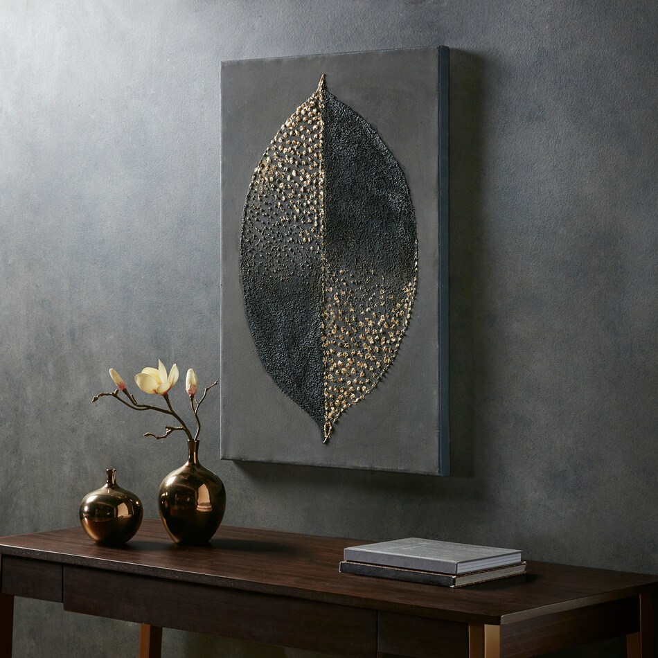 gold charcoal wall art   