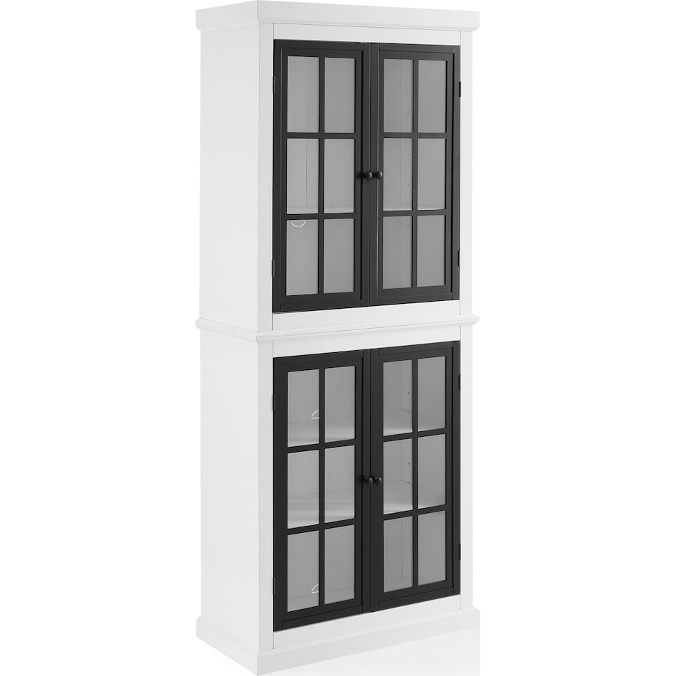 goldie white matte black cabinet   
