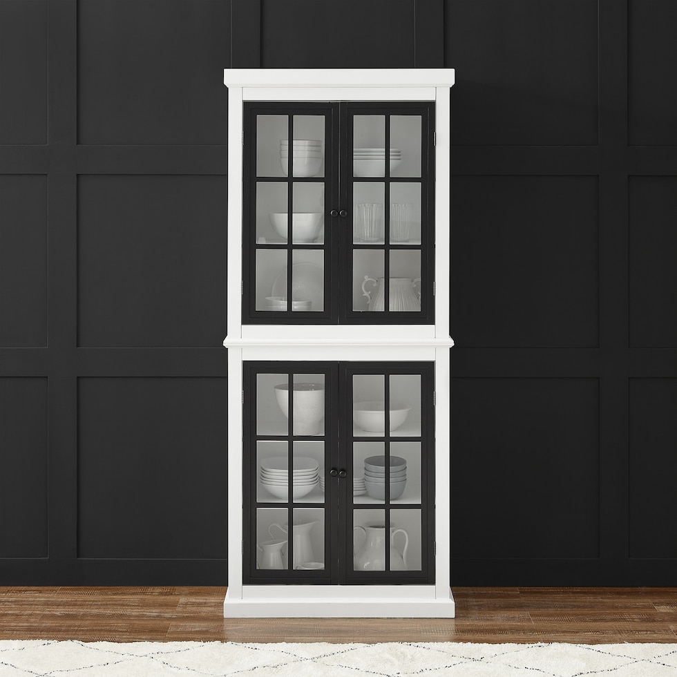 goldie white matte black cabinet   