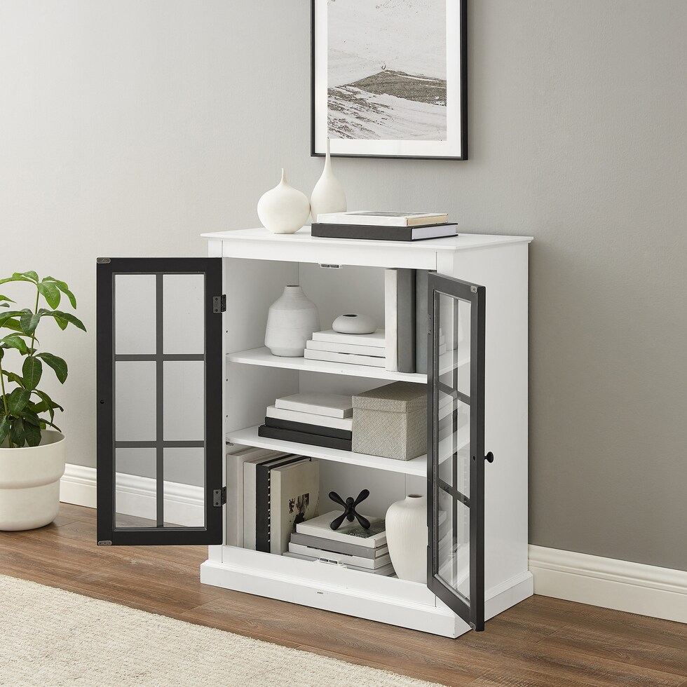 goldie white matte black cabinet   