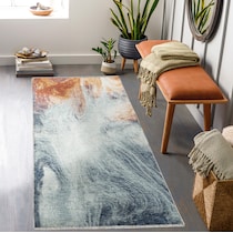 golightly blue orange area rug  x    