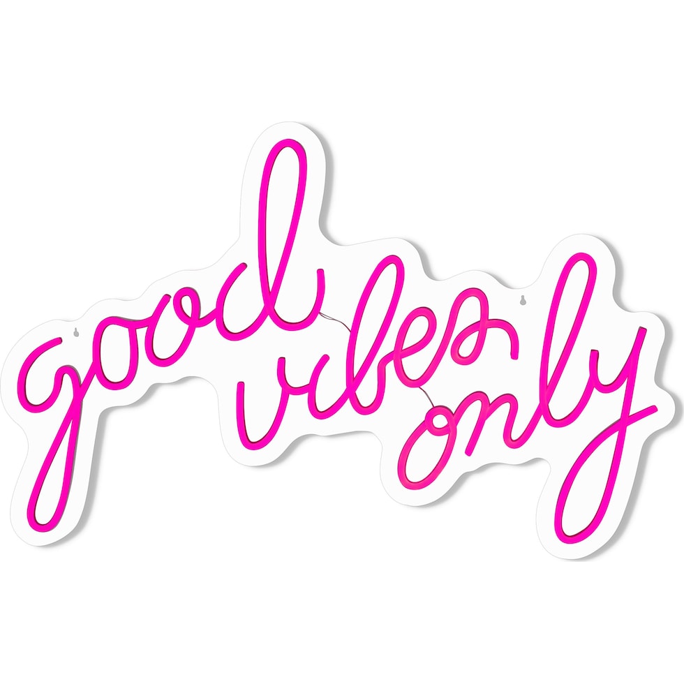 good vibes pink wall art   