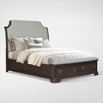 grace bedroom dark brown  pc queen bedroom   