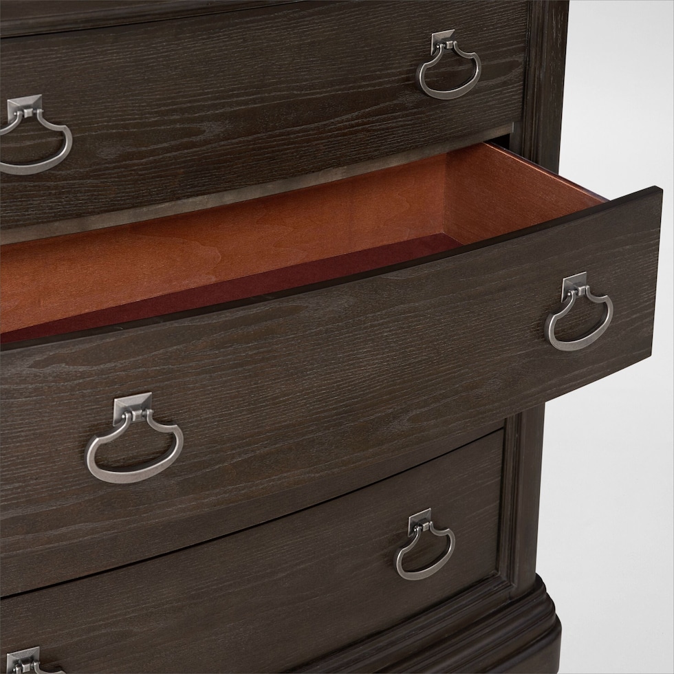 grace bedroom dark brown  pc king bedroom   