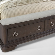 grace bedroom dark brown  pc king bedroom   