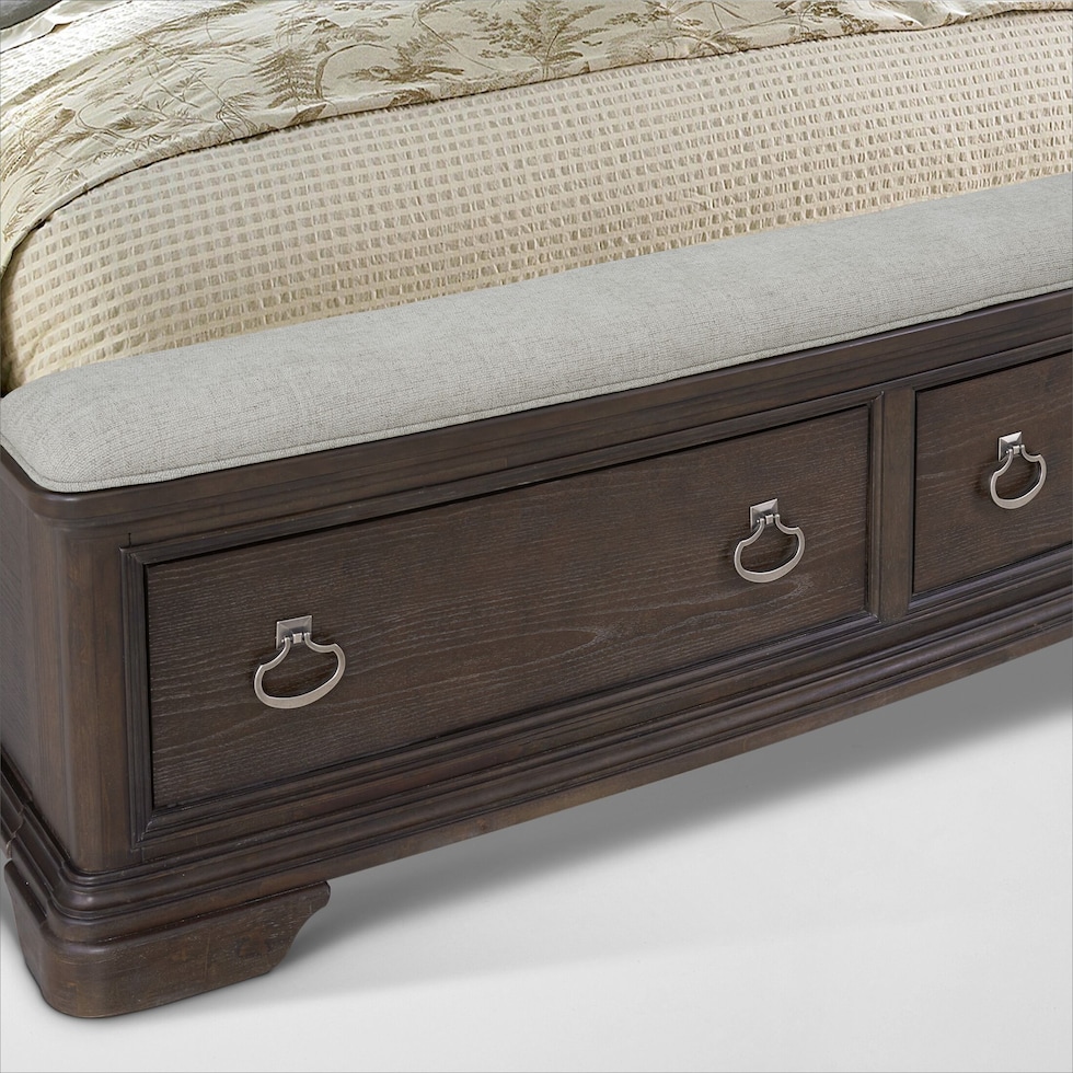 grace bedroom dark brown  pc king bedroom   