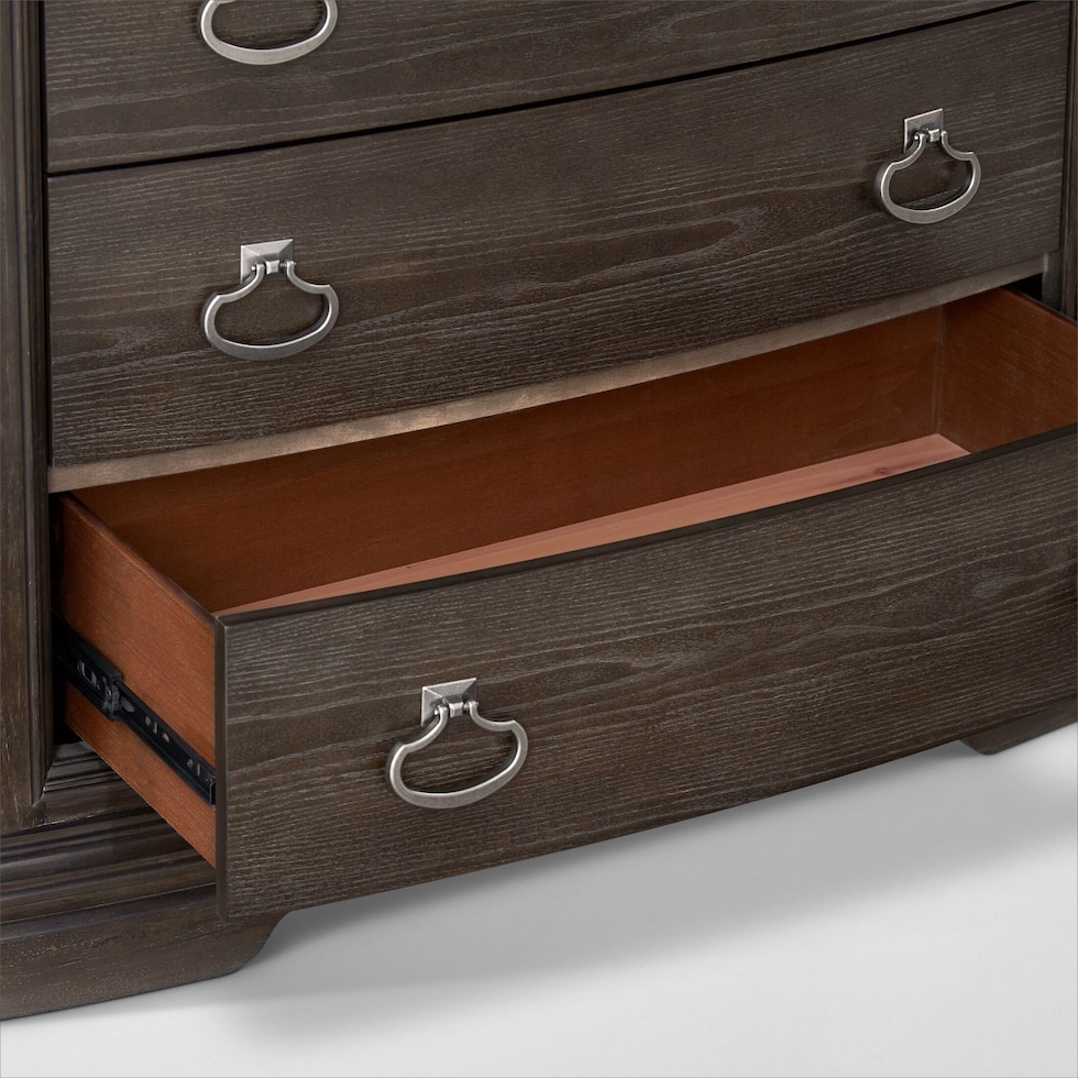 grace bedroom dark brown  pc king bedroom   