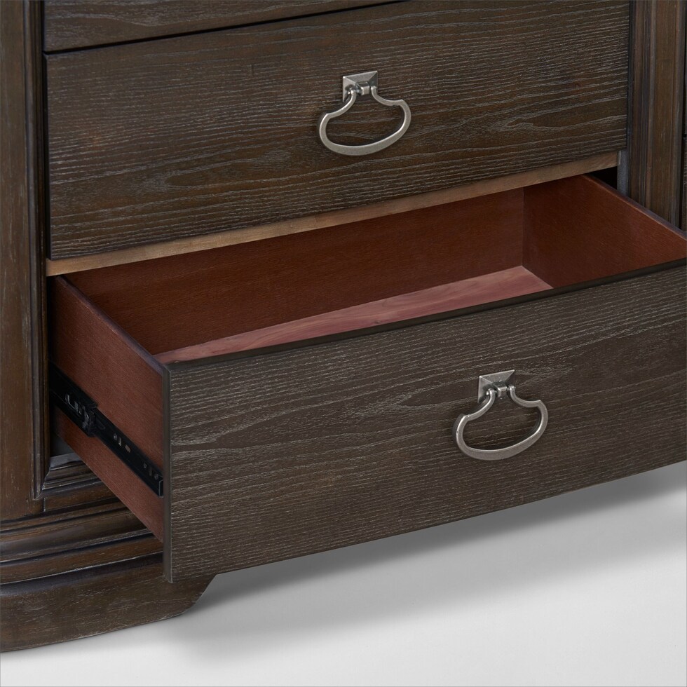 grace bedroom dark brown  pc king bedroom   