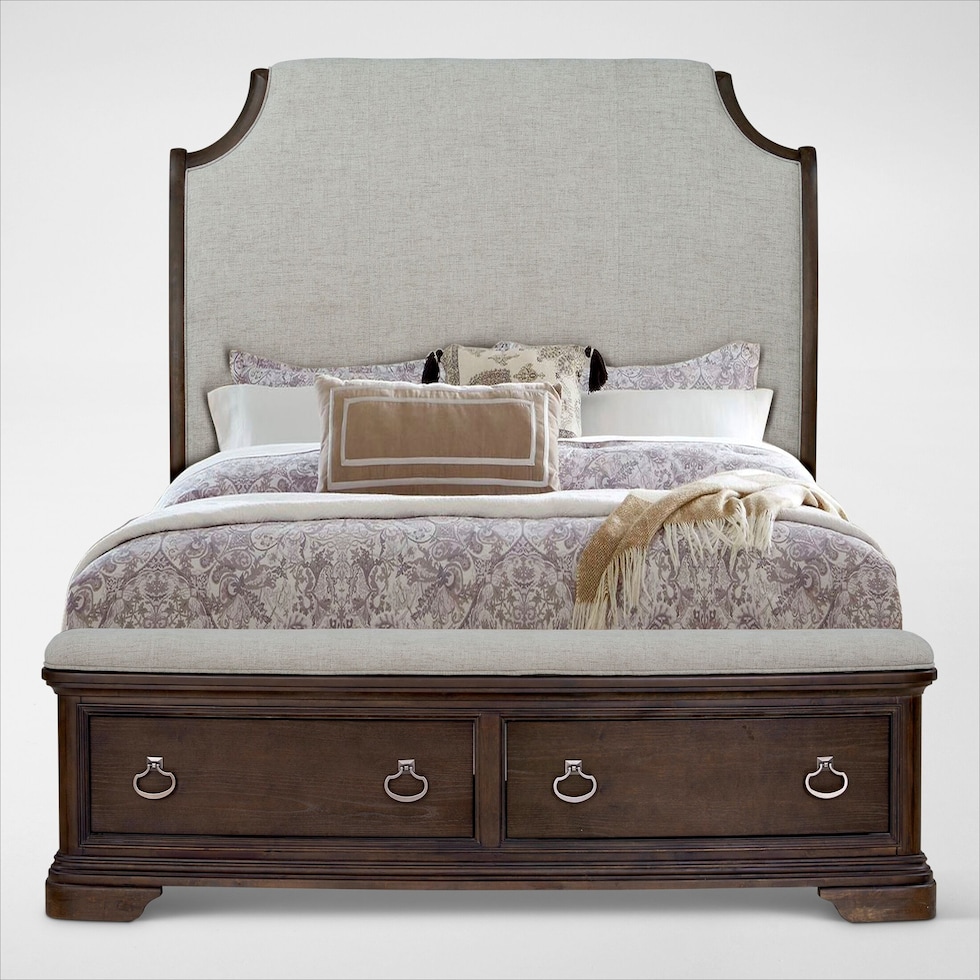 grace bedroom dark brown  pc queen bedroom   