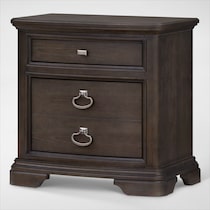 grace bedroom dark brown nightstand   