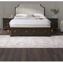 grace bedroom dark brown queen bed   