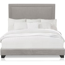 grace gray king upholstered bed   