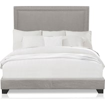 grace gray queen upholstered bed   