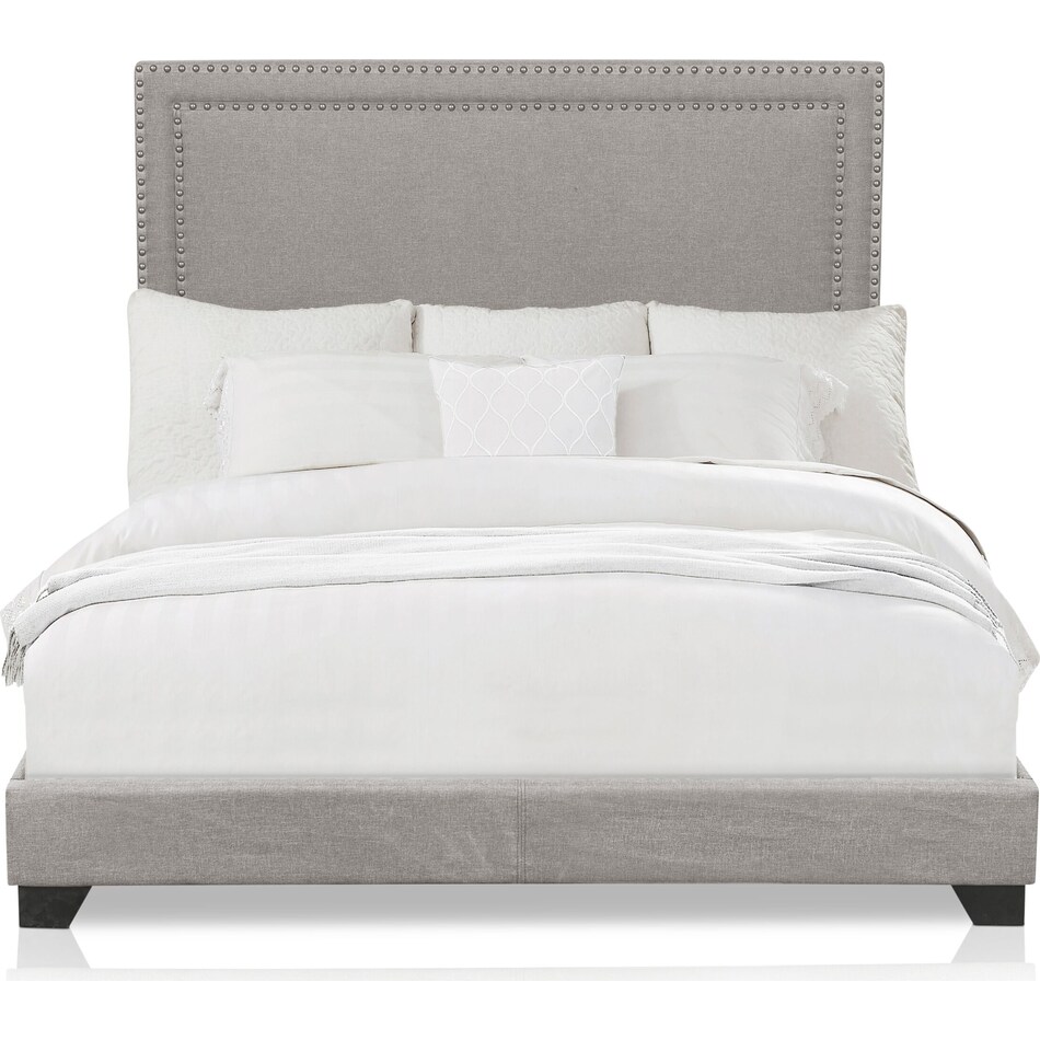 Grace Queen Upholstered Bed Gray Value City Furniture