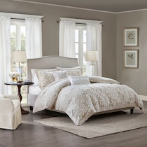grace light brown king bedding set   