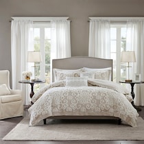 grace light brown king bedding set   