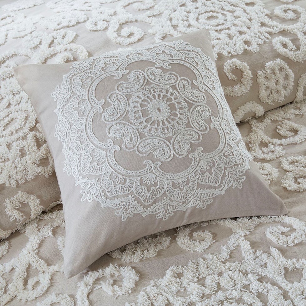grace light brown king bedding set   