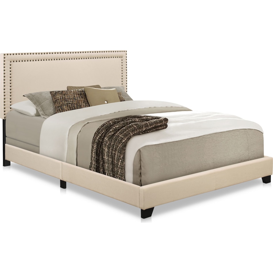 grace white queen upholstered bed   