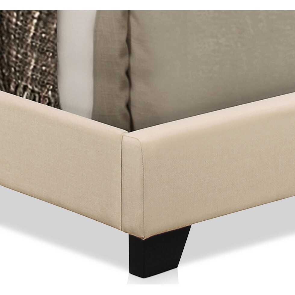 grace white queen upholstered bed   