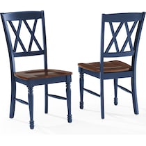 gracie blue dining chair   