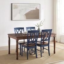 gracie brown navy  pc dining room   