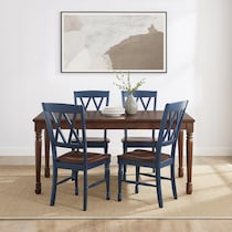 gracie brown navy  pc dining room   