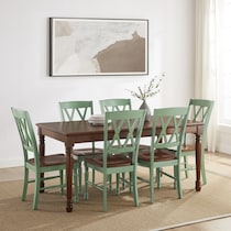 gracie brown teal  pc dining room   