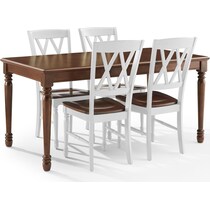 gracie brown white  pc dining room   