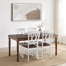 gracie brown white  pc dining room   