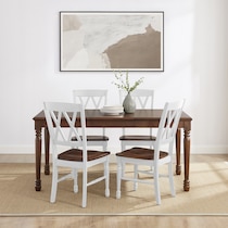 gracie brown white  pc dining room   